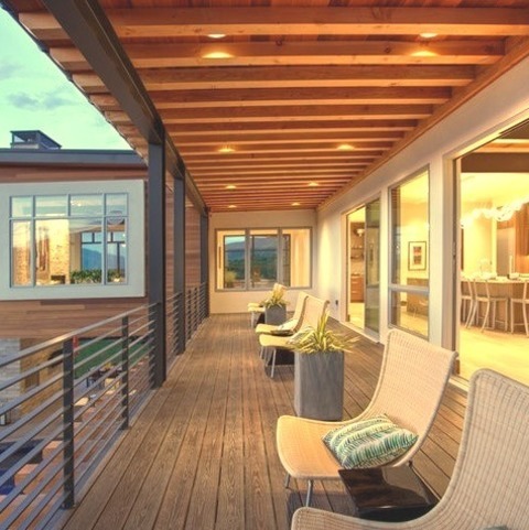 Salt Lake City Roof Extensions DeckInspiration For A Large Contemporary Backyard Deck Remodel With A