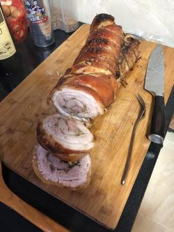 food-porn-diary:  Made Porchetta for the first time