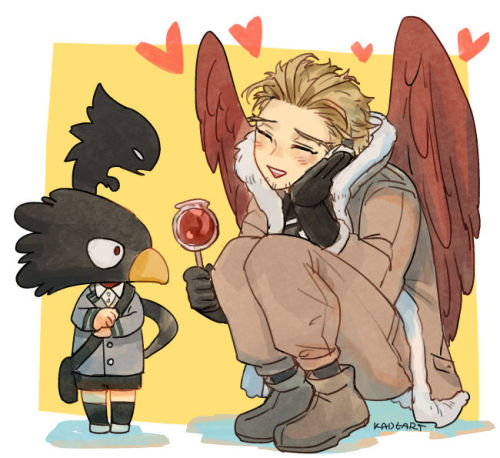 Hawks and Tokoyami 