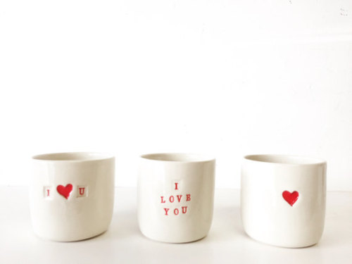 snootyfoxfashion:I Love You Valentines Mugs from aveshamichael