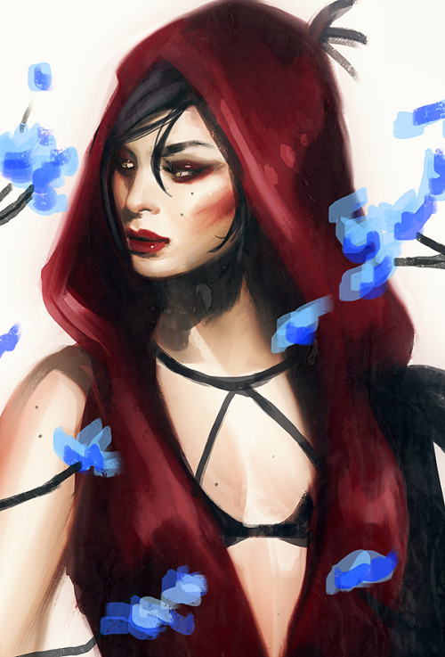crystalgraziano:  super quick stress relief doodle– morrigan always makes me feel better