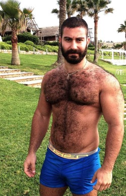 Exceptionally hairy, sexy, handsome man, would love to rub beards with him anytime,