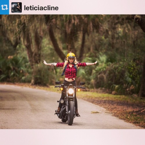 #WomenWhoRide Wednesday - Leticia Cline enjoys the wind under her wings. — Got me some wings a