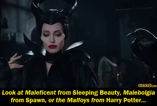 cracked:  Fictional names starting with “mal-” are the easiest way to let the audience