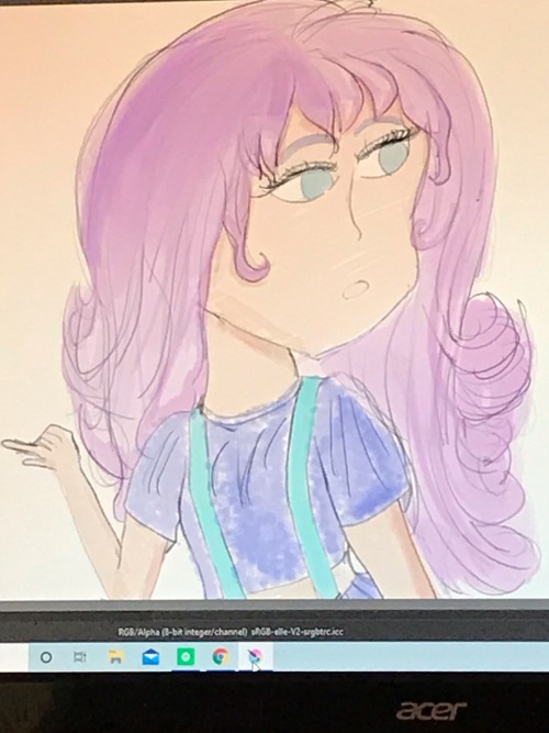 This Is My First Attempt At Coloring And Line Art, But I Kinda Like How She Came Out. Except For The