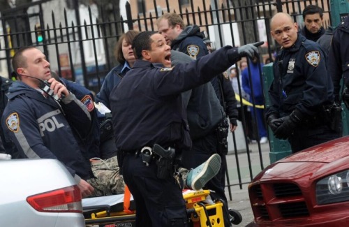 ubleedred:  So here’s the sequence of events in Brooklyn.. 2 cops dead. Niggas don’t care anymore  yo man, this is some fuckery. you dont do no shit like that. invalidates the whole struggle. they already don’t care about killin folks, shit