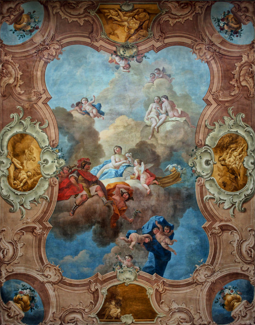 greekromangods: The Education of Cupid 1765–1769 Francesco Martini, Carlo Zucchi Ceiling paint