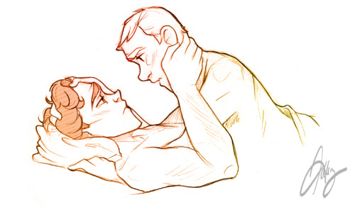 anotherwellkeptsecret:Some intimate Johnlock doodles for the-fault-in-our-sociopaths’s fr