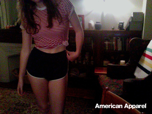 americanapparel:  Scarlett on Photobooth. May 2014.  Shop the Look HERE 