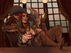 ruushes: dashing elven pirate captain avantika