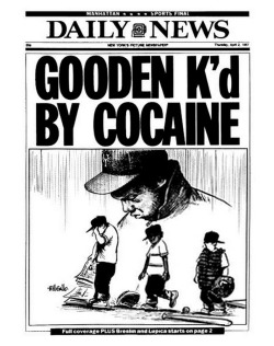 GOODEN K’D BY COCAINE - NY DAILY NEWS - [APRIL, 1987]