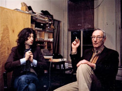 ginzyblog:  Jimmy Page &amp; William Burroughs, NYC,  for Crawdaddy Magazine,  June 1975 issue