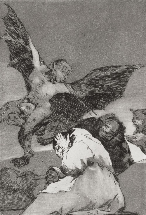 Los Caprichos No. 48: Soplones (1799 / Etching and burnished aquatint) - Francisco de Goya