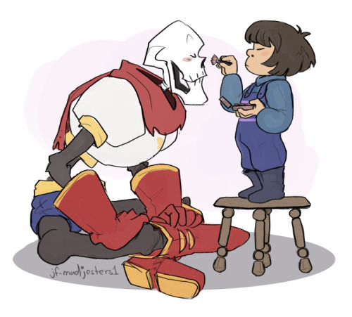 jf-madjesters1:Imagine them dancing to this song I love imagining Frisk teaching Sans and Papyrus ab