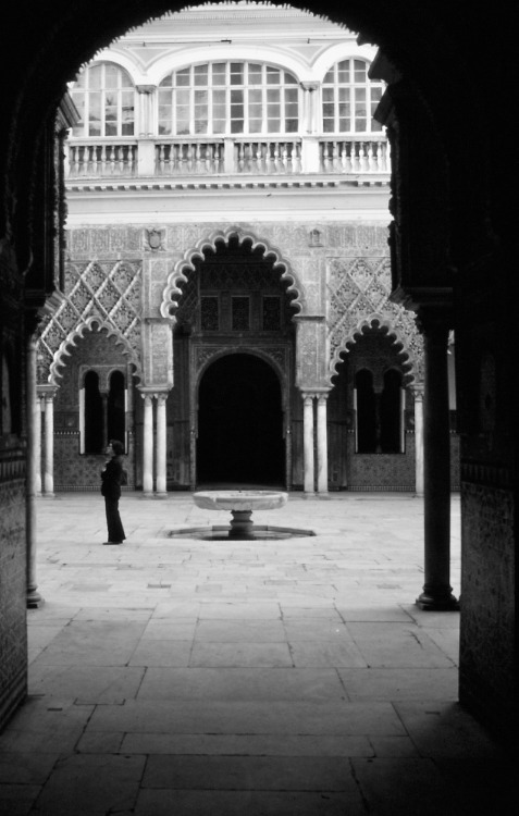 Patio interior, Alcázar, Sevilla, 1977.