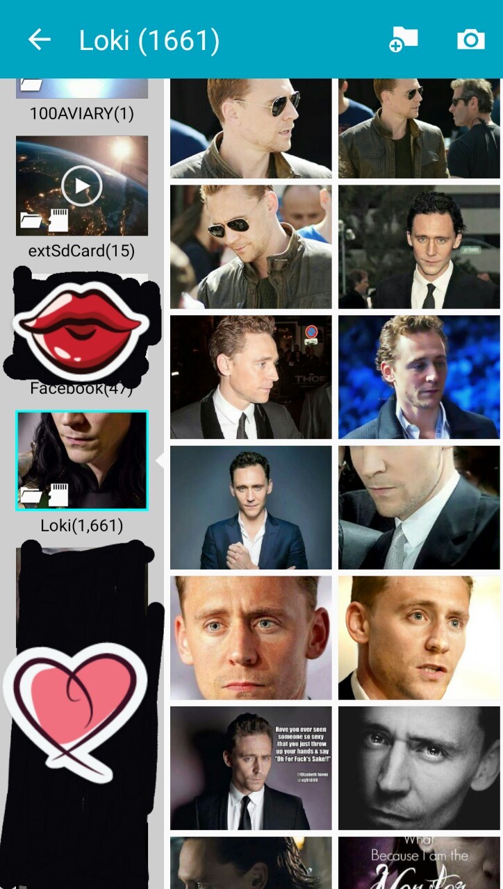 I’m pretty sure I have a serious problem. I have over 1,600 pictures and gifs of Tom Hiddleston. I need an intervention. How many do you all have?