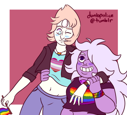 dumbpolice:Wanted to draw some OTPs Pride themed. :^|