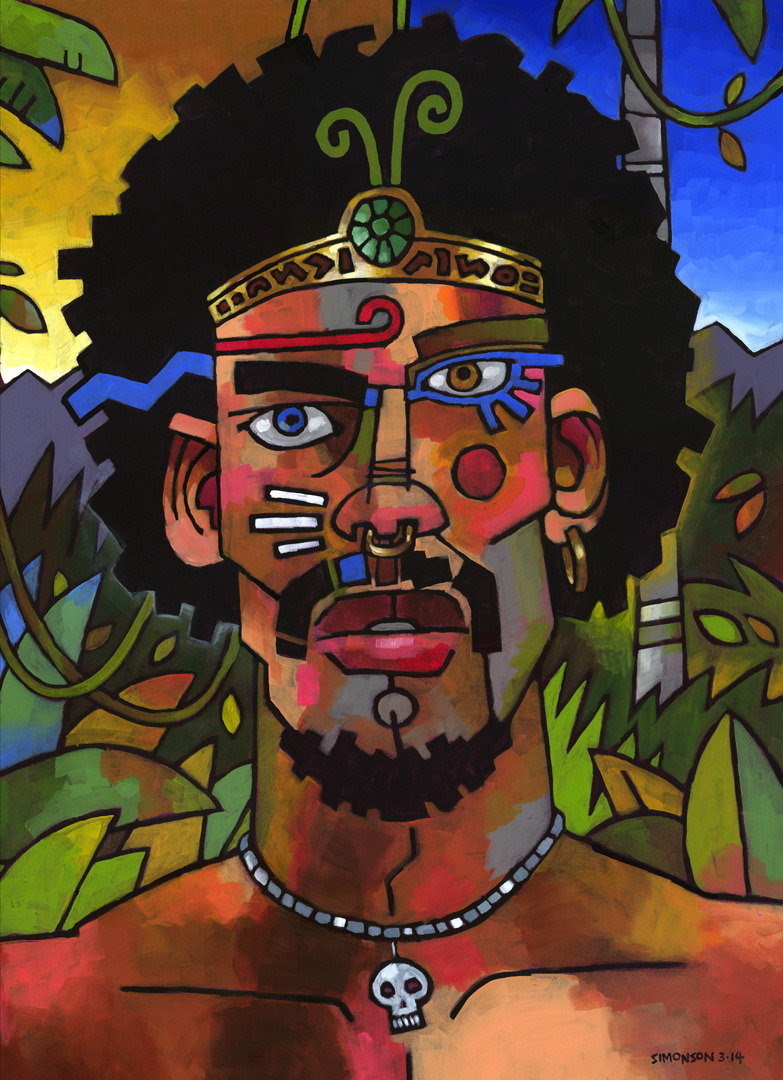 douglassimonson:  Shaman, acrylic painting by Douglas Simonson (2014). Douglas