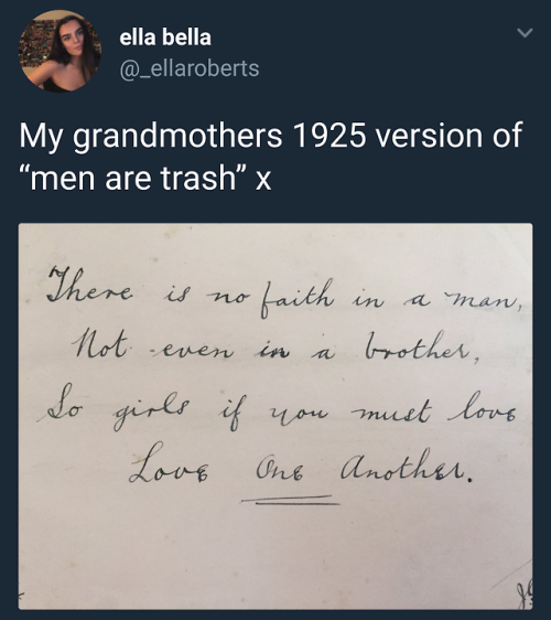 soloveitchik:tunellite:Your grandmother was a lesbian MOOD