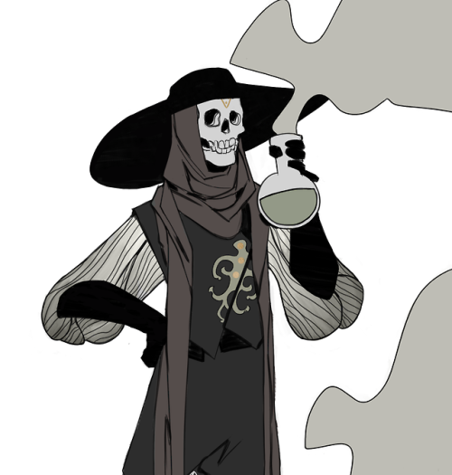 uhtcereau:My poisinous skeleton lady Dolores for inktober!