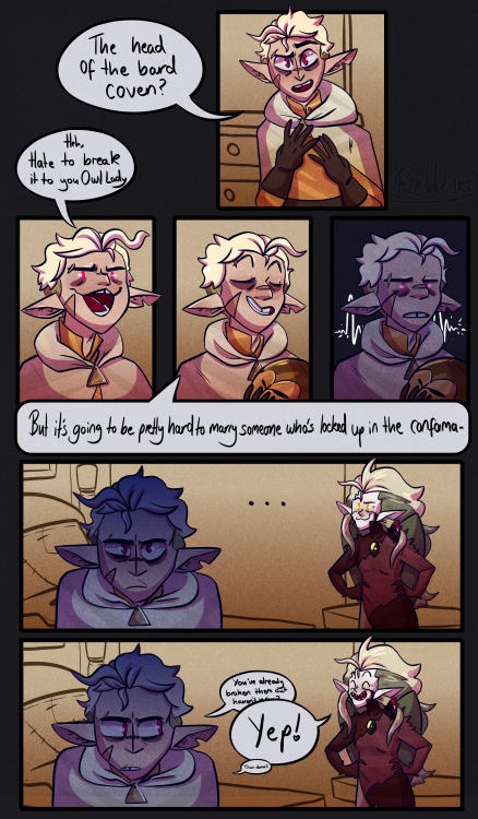 belleski: A sequel to this comic because @astriiformes tags about the conversation that must have oc