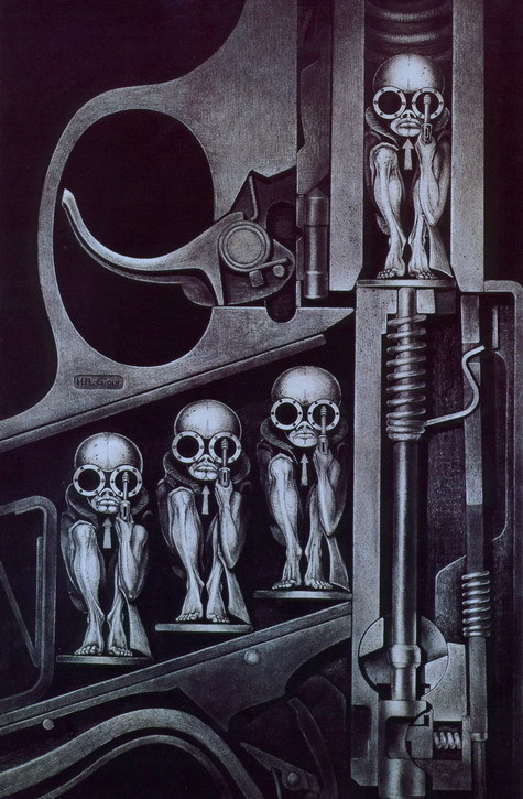 thothmammatus:socialpsychopathblr:By H. R. Giger  Giger fetish