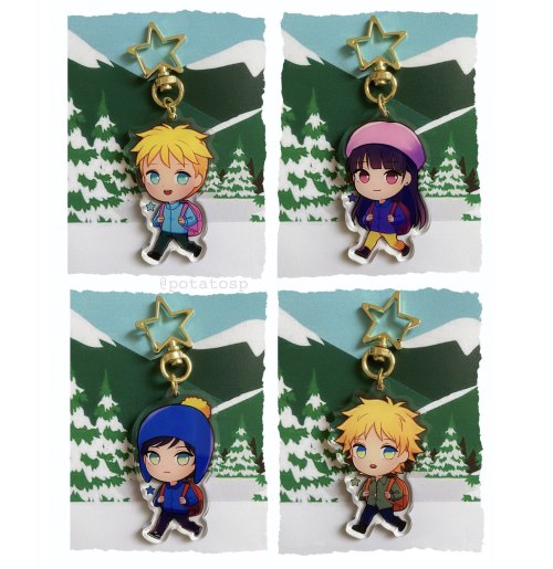 potatosp:Hello people who still use tumblr, I have some South Park acrylic charms available in my st