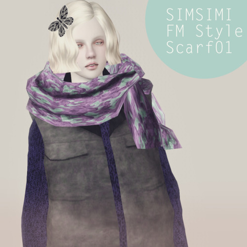 simsimi-only-mine:  simsimi FM Style Scarf 01 mesh + texture by simsimi Adult  F / M   download or d