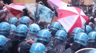 kropotkindersurprise:  October 18 2014 - Clashes occurred in Bologna, Italy, after