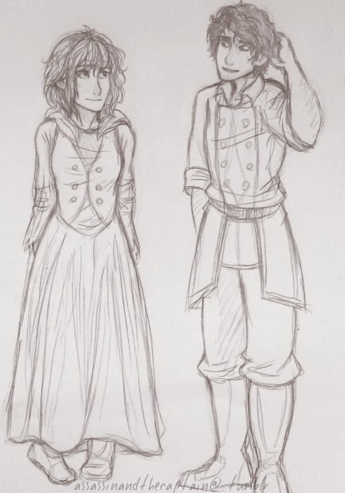 ttauriell:an attempt (and a bad one at that) at drawing seraphina and kiggs