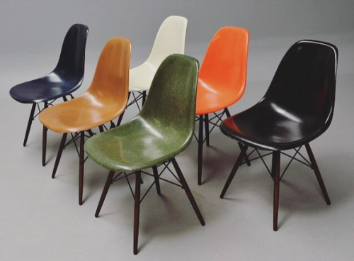 semeia: Charles Eames - shell chairs, assorted colours - 1948