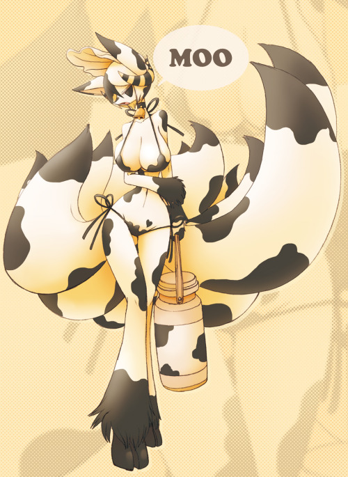 azatoianimal:  ホムペ隠しページでリクエスト頂いたシリーズ22「  Kayoh dressed as a cow  」