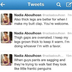 babydollrixen:  @nadiaaboulhosn ‘s tweets