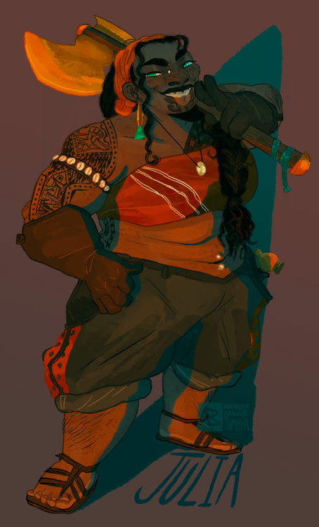 anonbeadraws:julia is obviously a goddamn unit and i love her  magnus is a lucky man✨(i do commissio