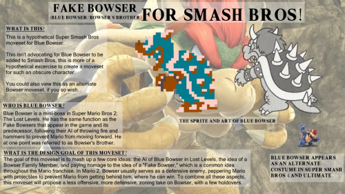 An alternate take on Bowser in Super Smash Bros Ultimate - Fake Bowser!Imgur Mirror: https://imgur.c