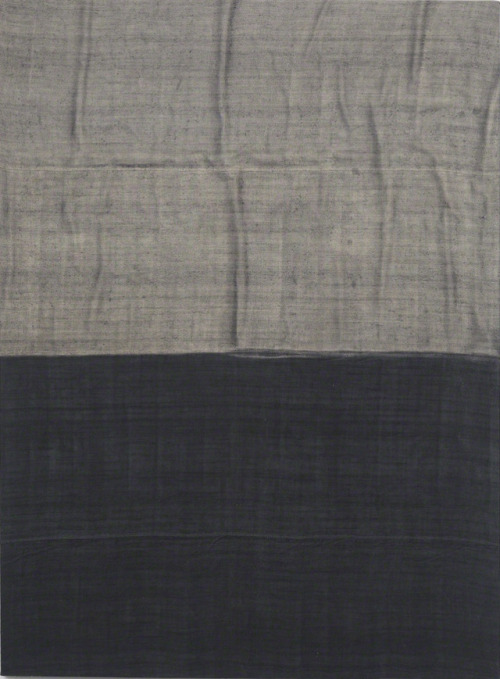 Ayan Farah, Untitled, 2015. Indigo, linen.
