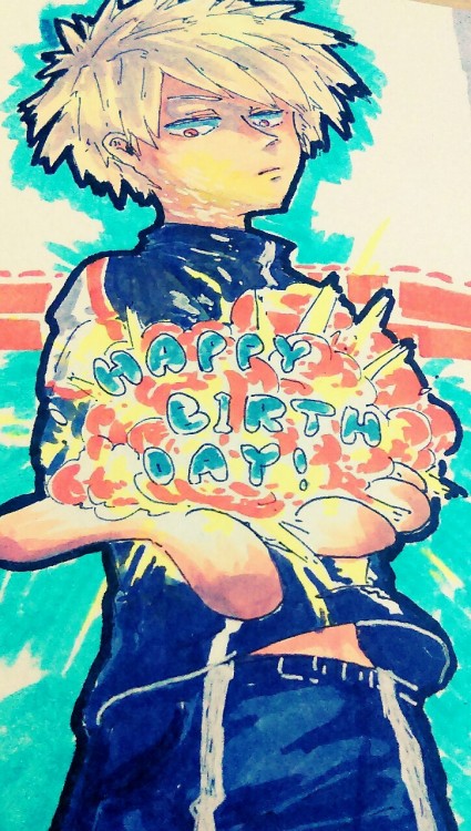 ［fondness doodle(!?)］Kachan❤(๑´ڡ`๑)(xMy friend love him too so I sent that birthday card to her (･ิ