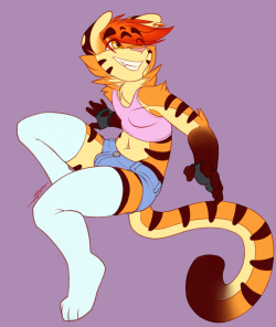 jarvofbutts: Curly tailed tigerboy o3o Idunno what Alex is doing here, but this sketch was from the first time I drew him, so I was just messing around :P This is also the last one of the first sketches I’m finishing. So content from here should be