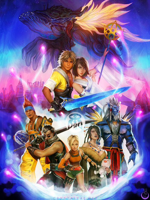 My finished Final Fantasy X art, thanks to my Patrons for helping me make this happen!It was a blast