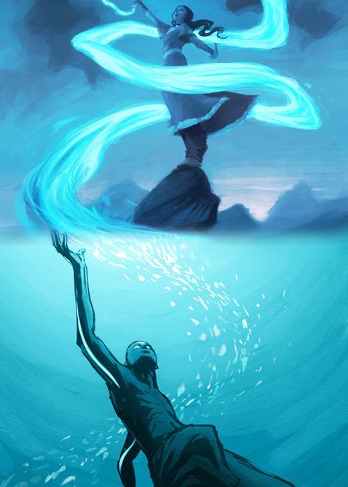 kenihewa:Aang and Katara by Bryan Konietzko