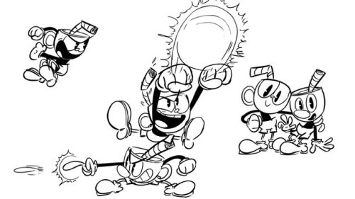 cuphead doodles on storyboard pro