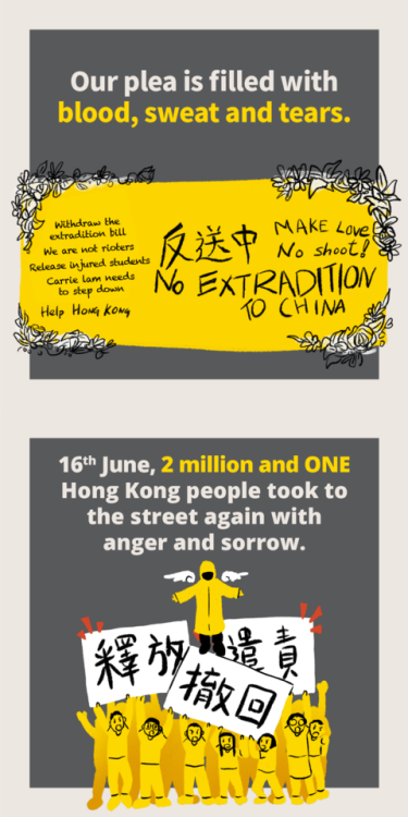 reducto1art:My friends, @knifeson and I did info pack of Hong Kong Extradition Bill Vol.2. Ho