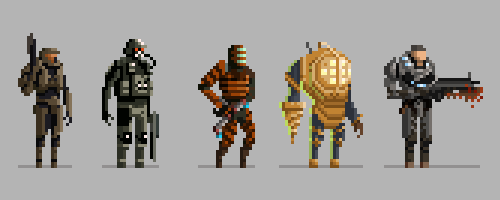 videogamenostalgia:  Pixel Video Game Characters by Michael Myers