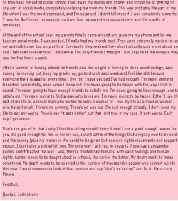Leelah Alcorns Blog Was Deleted And Posts About Her Are Being Removed. Dont Stop Spreading This. Reblog