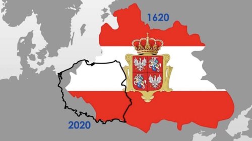 Territorial changes of Poland. 1620 (Polish-Lithuanian Commonwealth) vs. 2020 (Poland)