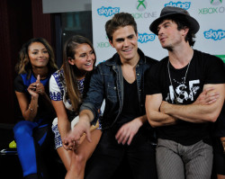 Teamninadobrev:  Nina Dobrev &Amp;Amp; The Cast Of The Vampire Diaries Stop By The