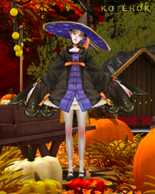 Atelier Witch Set Dress*1, 1 swatchHat*1, 1 swatchMesh from Atelier.Shoes by @arltos​Farm by @aliceh