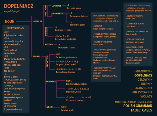lnablr:Polish grammar: cases - DOPEŁNIACZ Check out other tables:- Mianownik (plural)- Biernik- Narz