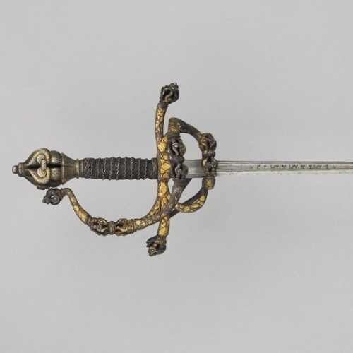 A stunning composite Rapier, Italian hilt, ca. 1545-1555, blade from Solingen, Germany, ca. 1600, po