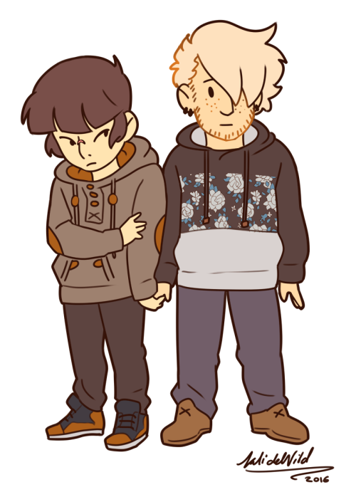 picturesquegoddess:smol grumps in their hoodies